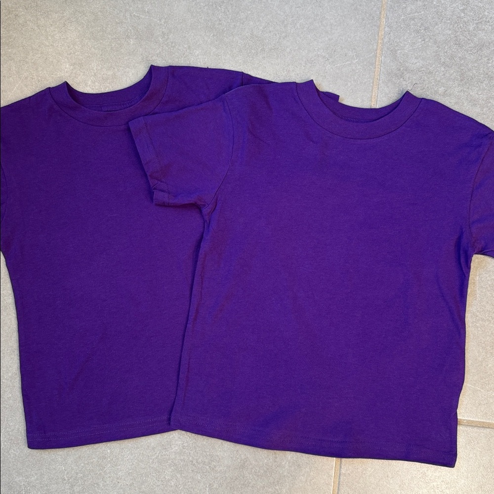 💜3/$15 Adidas Purple Kids T-Shirts (2) - New without tags